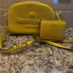 Kate Spade Mustard Crossbody Bag and Wallet